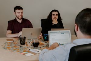 Team working on development